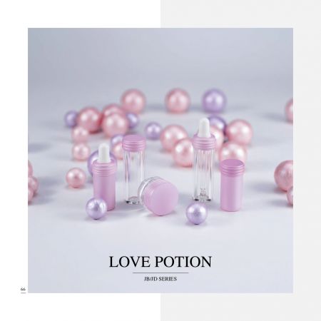 Packaging cosmetico e skincare in acrilico a piccola capacità - serie Love Potion - Collezione di confezioni cosmetiche - Pozione d'amore