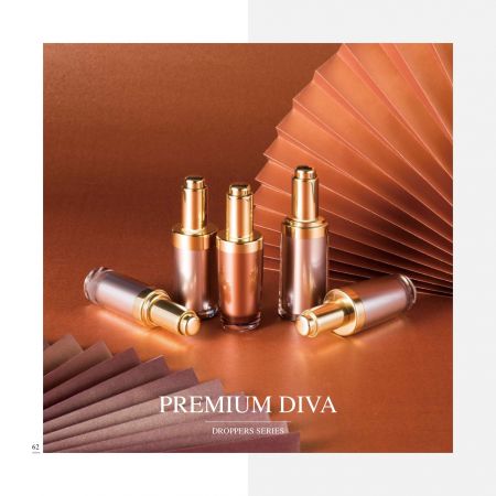 Luxuriöse Acryl-Kosmetiktropfer - Kosmetik- und Hautpflegeverpackung - Premium Diva-Serie