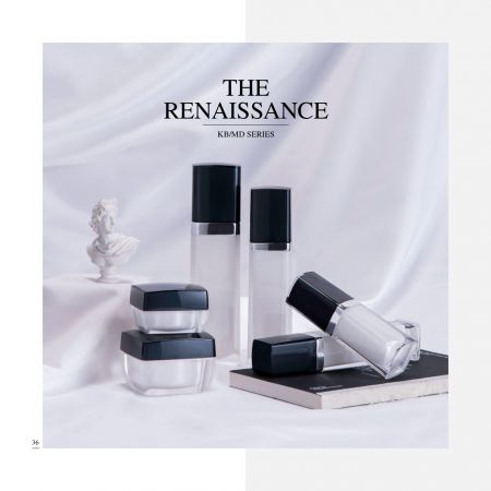 Quadratische Form Acryl Luxus Kosmetik- und Hautpflegeverpackung - Die Renaissance Serie
