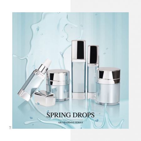 Airless Luxus Acryl Kosmetik- und Hautpflegeverpackung - Frühlings Tropfen Serie
