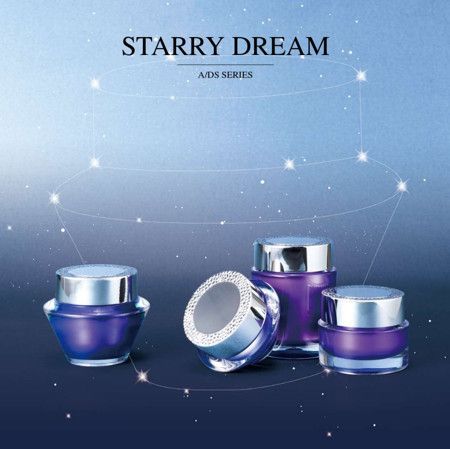 Round Shape Acrylic Luxury Cosmetic & Skincare Packaging - Starry Dream serie - Round Acrylic Cosmetic Packaging Collection - Starry Dream
