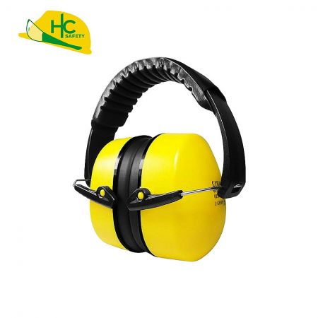 Industrial Noise-Reducing Earmuffs - Even Pressure – Two-point mounted design for comfort.