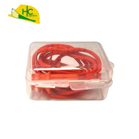 Plastic case with chain for hygiene.