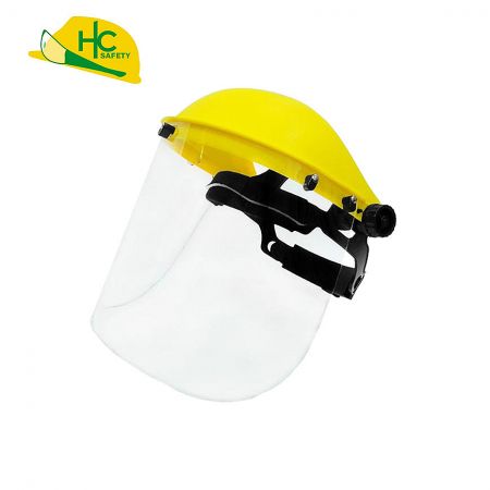 Clear PC Face Shield - Transparent PC face shield protects against foreign matter, chemical splash and medium energy impact