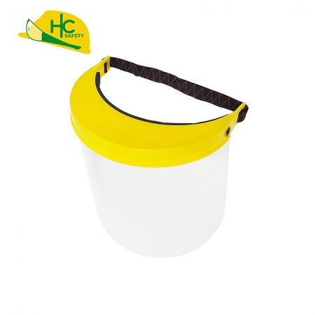 A fixed plastic bracket completes the face shield.