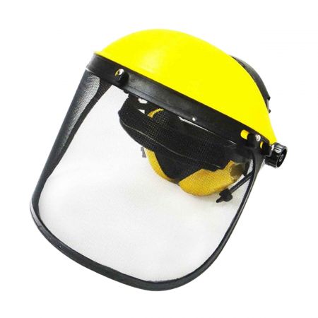 Face Protection Sets - Face shields and earmuffs ensure safety and noise reduction