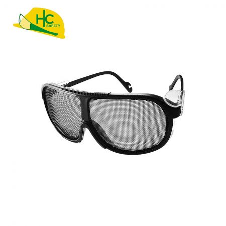 Wire Mesh Safety Glasses - One-piece black wire mesh safety glasses