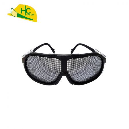 Wire mesh safety glasses for forestry and light gardening work.