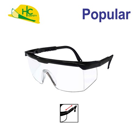 Covered Side Protection Safety Glasses - Covered side protective transparent lens safety glasses