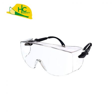 Frameless Safety Glasses with Inclined Lens Design - Frameless polycarbonate lens for clear vision safety glasses