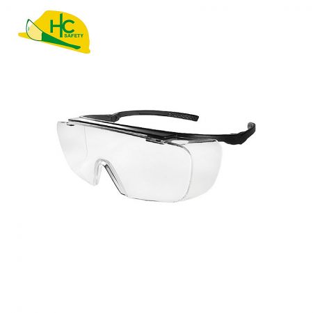 Three-Position Adjustable Temple Safety Glasses - Safety glasses that protect against droplets, dust, oil stains, splashes, and pollen