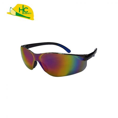 Color mirror anti-slip temples safety glasses.