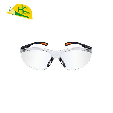 ANSI Z87.1 scratch-resistant safety glasses.