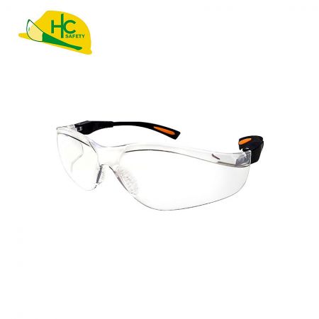 Retractable Rotating Temple Safety Glasses - The temples of this pair of safety glasses can be telescopic and rotatable