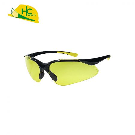 CE certified yellow safety glasses.