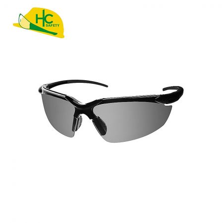 Stylish smoke lens safety glasses.