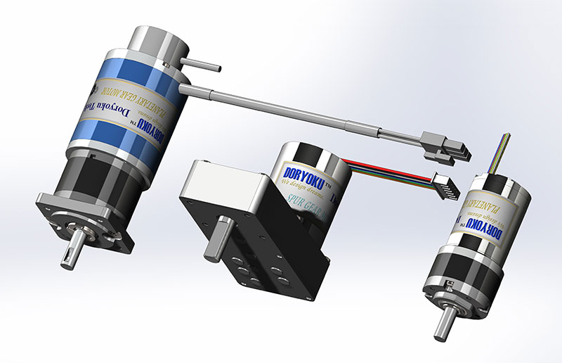 DC borstelloze motoren en tandwielmotoren voor robot of automatische besturing.