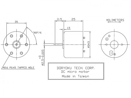 DC Fırça Motoru M3525