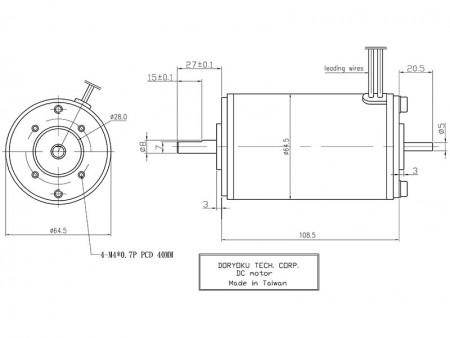 Tıbbi Ekipmanlar için DC Motor M59