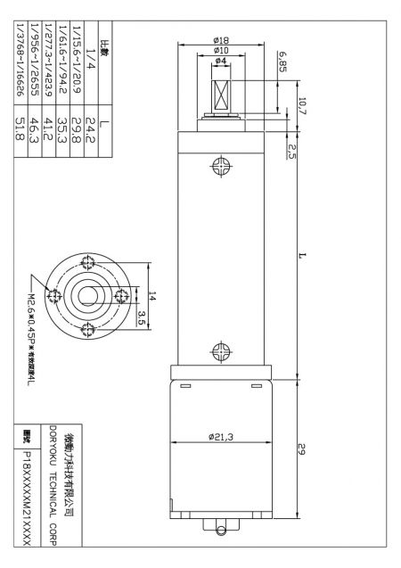 DC Planetaire tandwielmotor Dia. 21mm