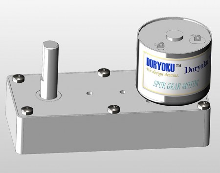 Quadratischer DC-Planetengetriebemotor - Gleichstrom-Schneckengetriebemotor G90 3D - geringes Rauschen und geringer Stromverbrauch