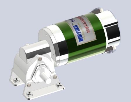 Motor de engranaje de gusano DIA80 con soporte - Motor de engranaje de gusano DC WG80AN