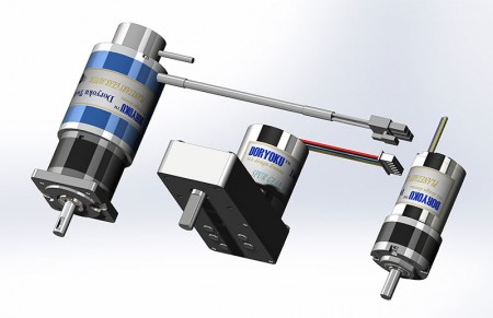 Borstelloze tandwielmotoren - DC borstelloze motoren en tandwielmotoren voor robot of automatische besturing.