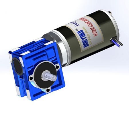 Motor de engranaje de tornillo de alta relación DIA65mm - Motor de engranaje de tornillo DC WGU65