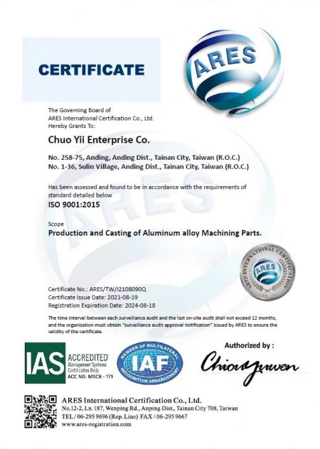ISO 9001:2015 प्रमाणपत्र