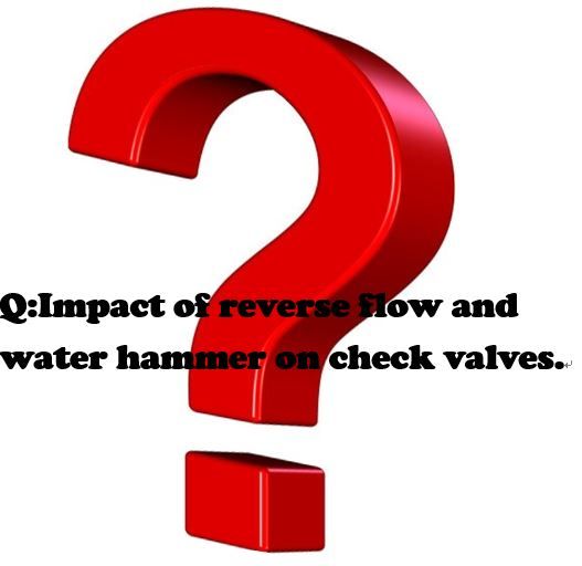 Impact of reverse flow and water hammer on check valves