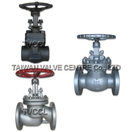صمام الكرة - A globe valve used for regulating flow in a pipeline.