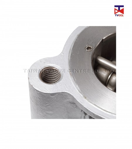 Válvula de retención de doble disco tipo lug de hierro dúctil con revestimiento completo de goma - Válvula de retención tipo lug con diseño de goma completa.