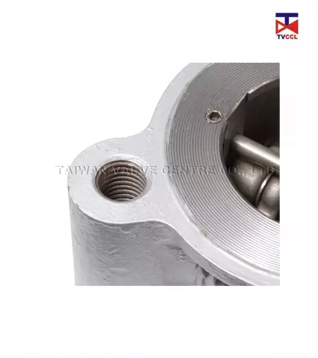 Válvula de verificação tipo lug de ferro dúctil com placa dupla e revestimento completo - Válvula de verificação tipo lug com design totalmente em borracha.
