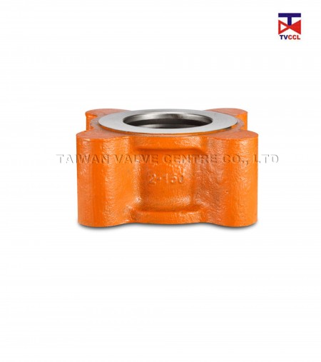 Válvula de retenção tipo wafer de dupla placa em aço fundido com lugs completos - Válvula de retenção de dupla placa com Lug completo por toque e permite o encaixe de um lado dos tubos.
