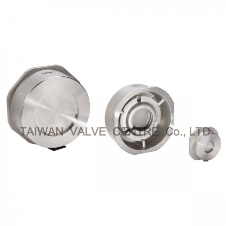 Spring Type Check Valve - Wafer type disc check valves body is sandwiched between pipe flanges.
