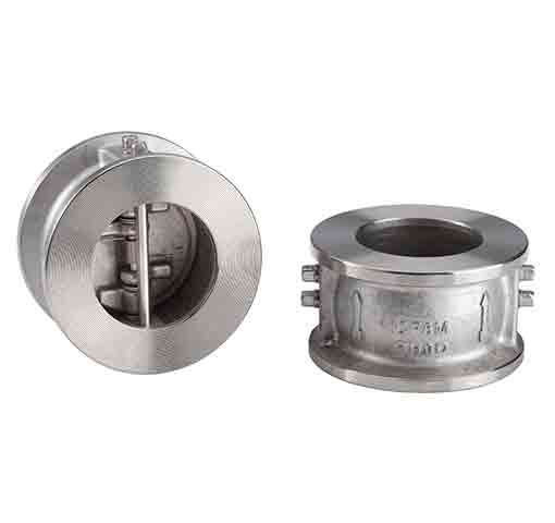 Dual plate wafer type check valve