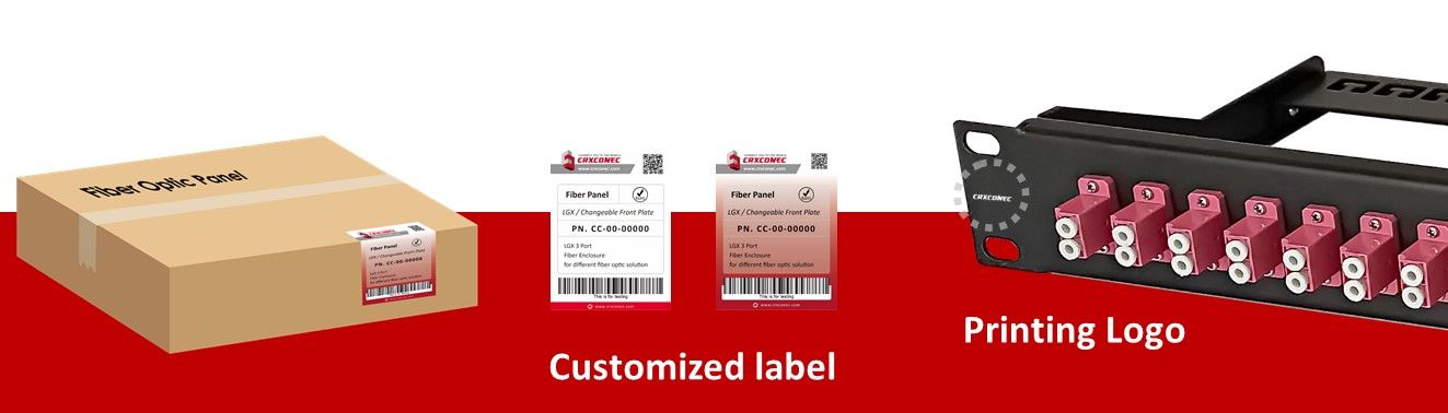 Panel de fibra simplificado de 24 puertos SC Simplex/ LC Duplex con ...