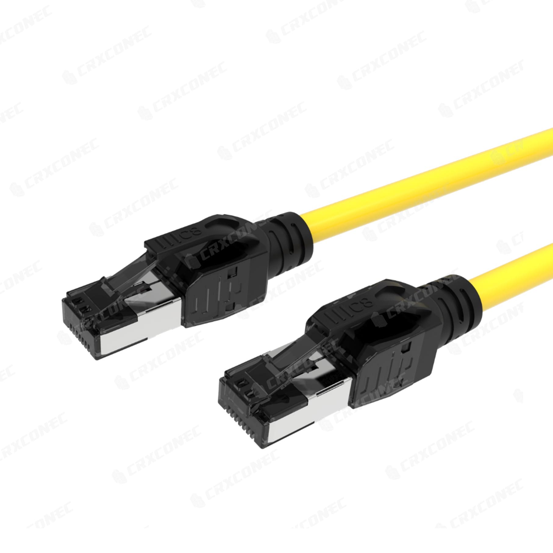 Câble de raccordement Cat8 STP RJ45 8p8c  Infrastructure avancée de  câblage de fibres et de centre de données de CRXCONEC
