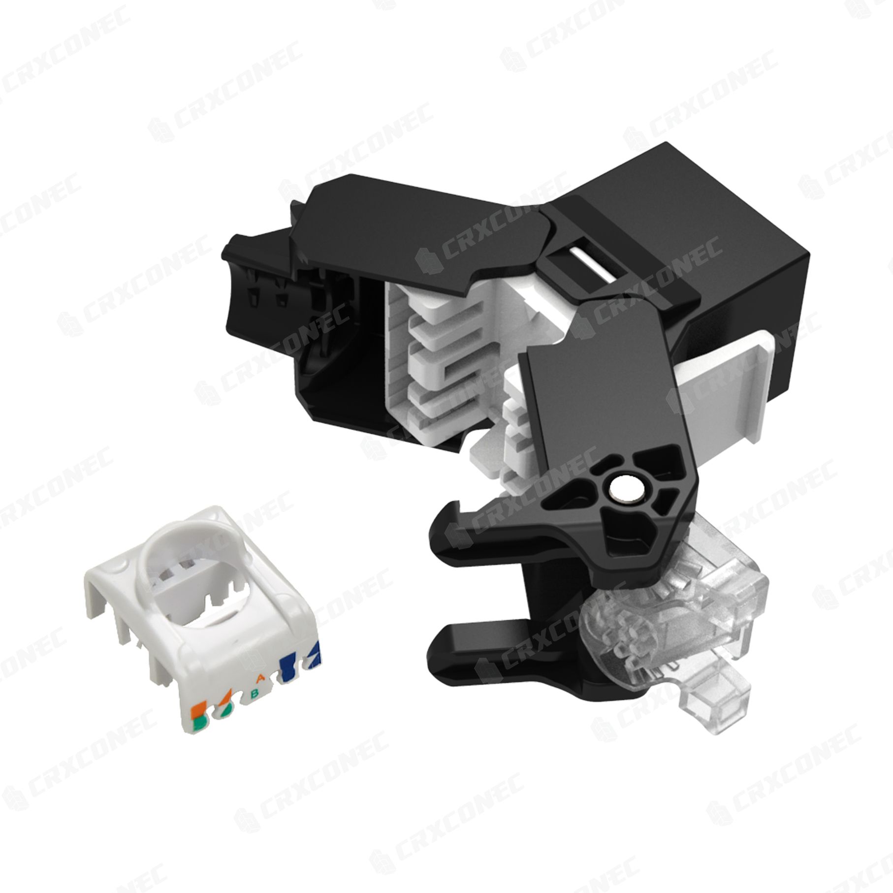 Cat6 Toolless RJ45 Keystone Jack 180 Degree UTP With Cable-Clamper ...