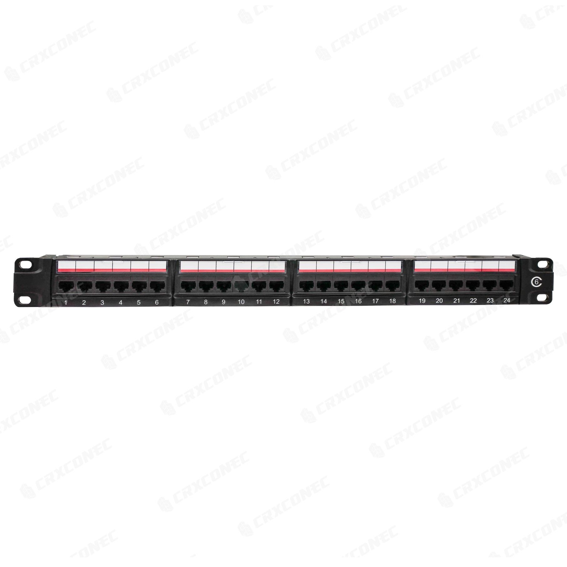 Panneau de brassage Ethernet CAT6 UTP 1U 24 ports
