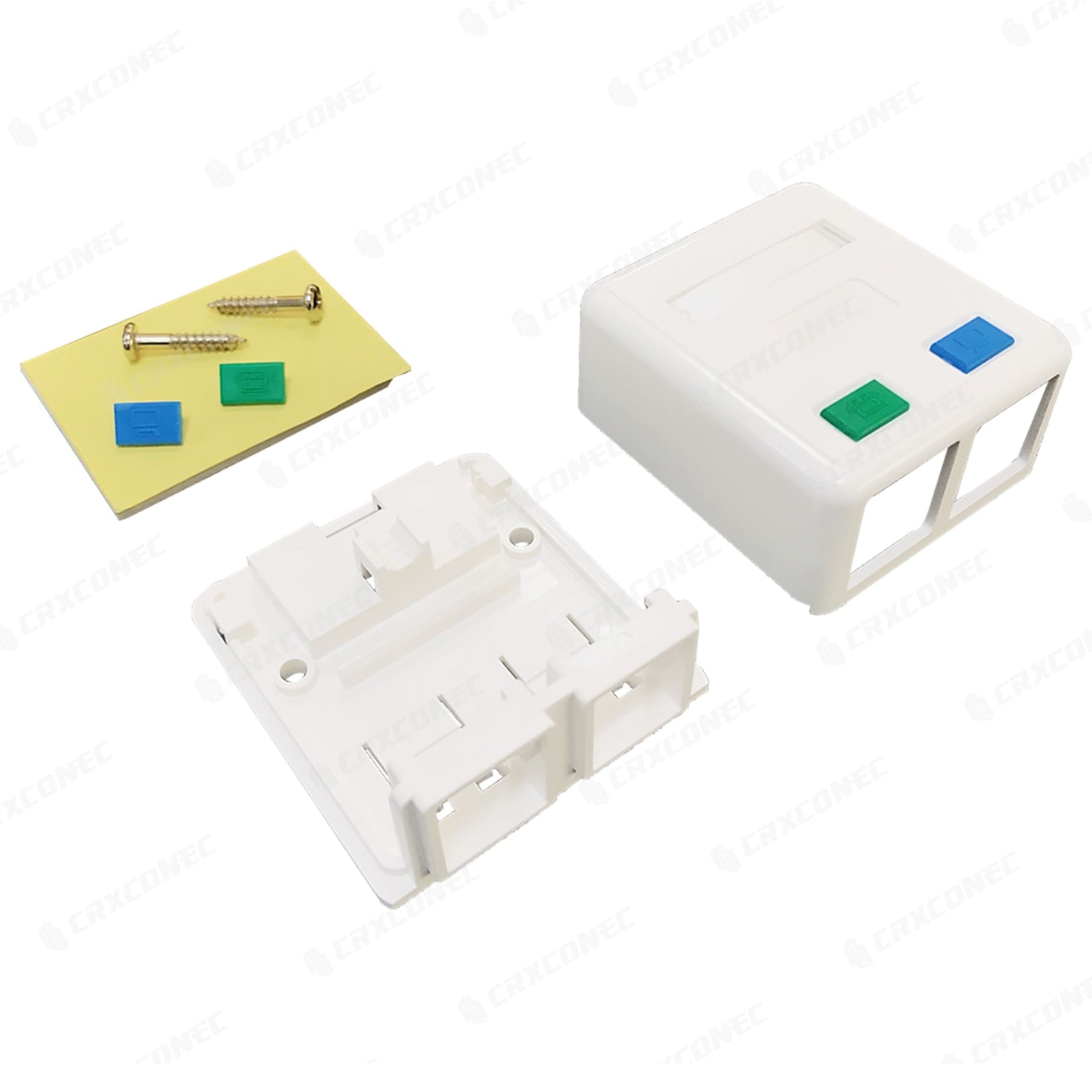 Wall blank 2 Port Surface Mounted Box for keystone network | Advanced ...