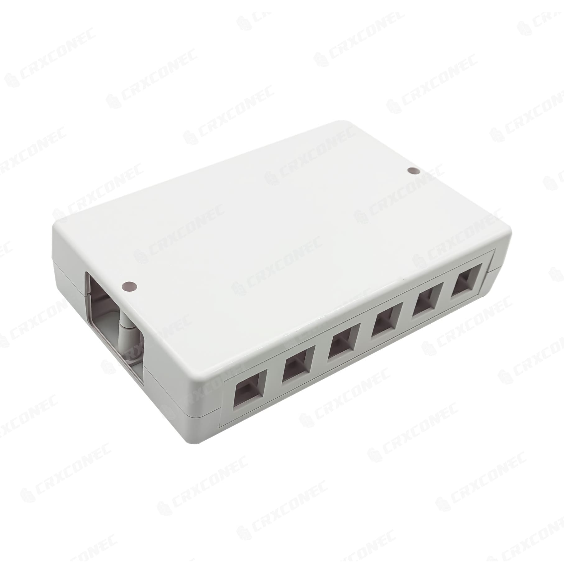 Surface Mount Keystone Box 5x 1 Port CAT6 RJ45 Network Ethernet Wall