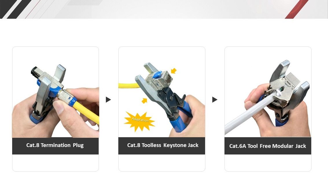 Pressing Tool For Toolless Plug And Tool Free Keystone Jack