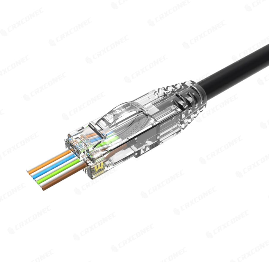 ปลั๊กโมดูลาร์จี 45 ผ่านง่ายแบบ Cat.6 UTP Arc Latch RJ45 Connector ...