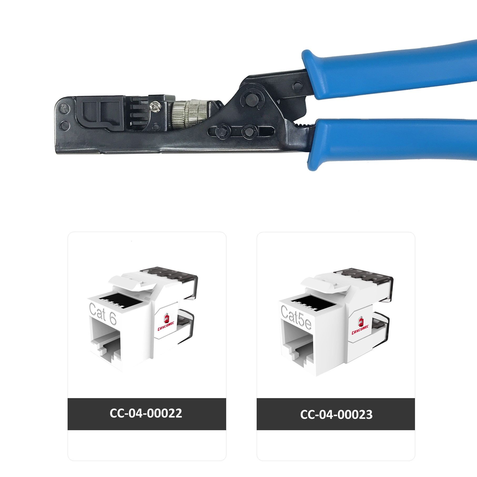 110 Type Punch Down Tool For RJ45 Keystone Jacks - Cat5e/Cat6 Crimping Tool, Blue, Lifetime Warranty