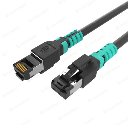 Cable de parche blindado Cat6A 10G verificado por ETL con clips de colores - Cable de parche FTP CAT6A 10G Ethernet