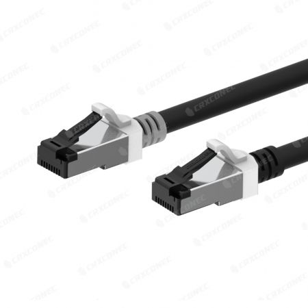 Kabel penyambung berperisai Cat6A 26AWG dengan pengesahan ETL dan warna dwi - Kabel penyambung c6a U/FTP dengan pemodelan warna merah