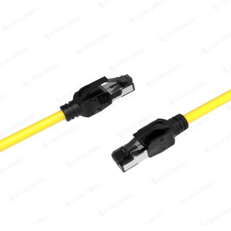 Kabel patchowy Ethernet Cat.8 S/FTP żółty