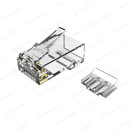 Cat6 UTP RJ45 Connector With Insert 6 Up/ 2 Down - Cat.6 UTP RJ45 Connector With Insert 6 Up/ 2 Down