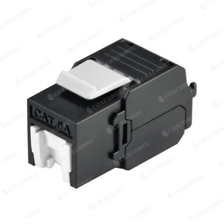 Cat6A Unshielded Toolless PoE++ Keystone Jack with Shutter